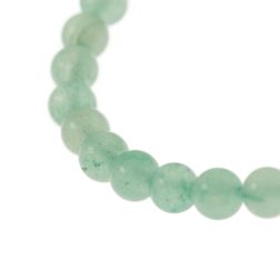 Elastic bracelet with 6.50mm Green Aventurine beads