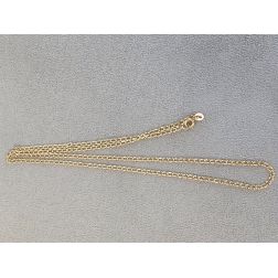 Collana 49cm/50cm catena grumetta ovale piatta sfaccettata 2.20mm