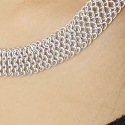 photo of worn Magnificent White Gold Necklace 14mm