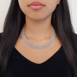 photo of worn Magnificent White Gold Necklace 14mm