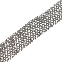 Magnificent white gold large necklace x 19.20mm