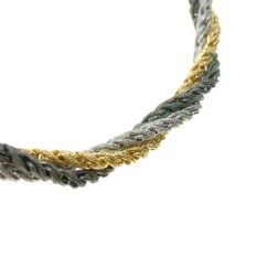 Tricolour Braided Torchon Chain Necklace