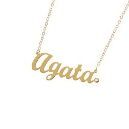Necklace with name Agata yellow gold 18kt (Last piece available)