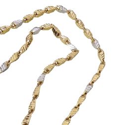 Collana Unisex Bicolore a maglia tridimensionale Chevron