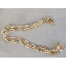 Collana 50cm 1+1 Pernice e Grumetta 5mm Bicolore Alternate