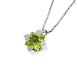 Light Point Sparkle Necklace Peridot Square 5mm