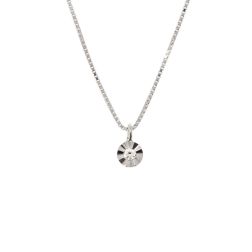 Faceted Circle Light Point Necklace 0.012ct - 3.30mm