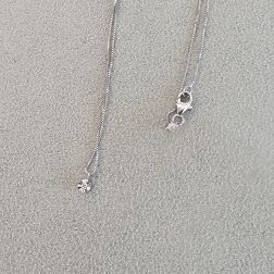 Faceted Circle Light Point Necklace 0.012ct - 3.30mm