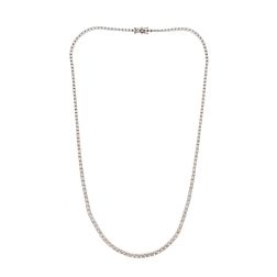 Girocollo 40cm Tennis Diamanti a Scalare Oro Bianco