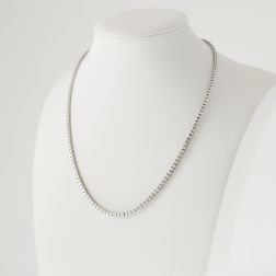 Girocollo 40cm Tennis Diamanti a Scalare Oro Bianco