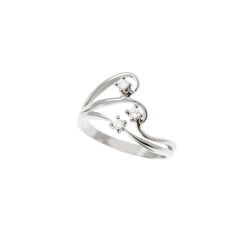 Trilogy in White Gold and Diamonds with three intertwined threads