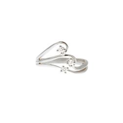 Trilogy in White Gold and Diamonds with three intertwined threads
