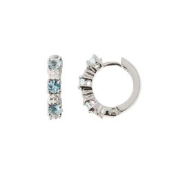 Boccole Trilogy Acquemarine e Diamanti