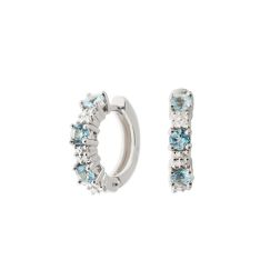 Boccole Trilogy Acquemarine e Diamanti