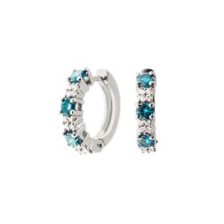 Trilogy Blue Diamond and Diamond hoops