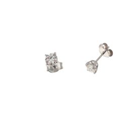 Solitaire earrings with 2 Diamonds of 0.18ct/ 0.23ct