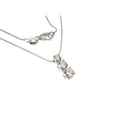 Scalar Trilogy Necklace in White Gold 4.4mm - 3mm