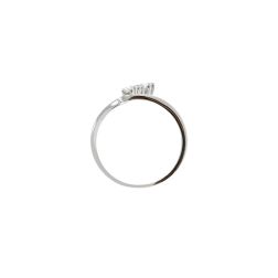 Anello Trilogy in Oro Bianco e Diamanti a tre fili