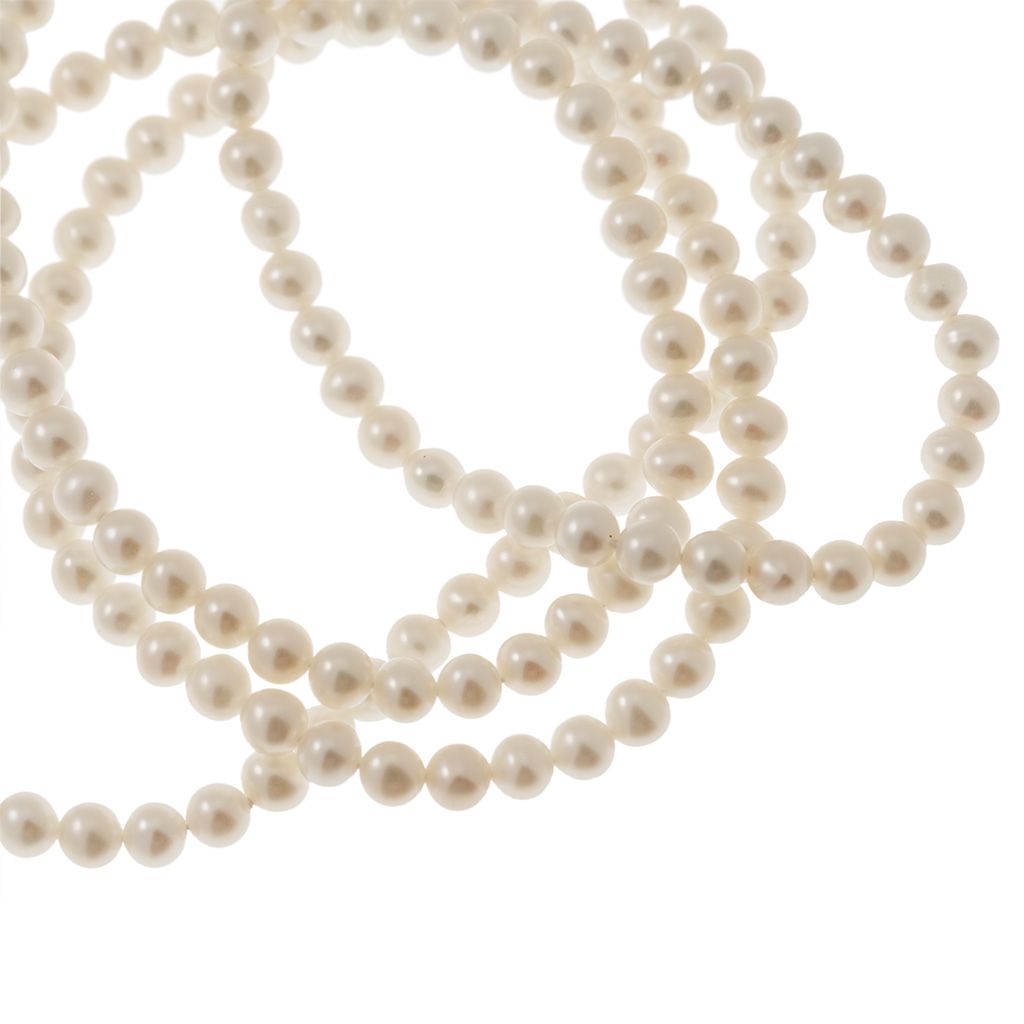 89cm Long Necklace White Pearls without clasp