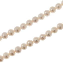 79cm Long Necklace White Pearls without clasp