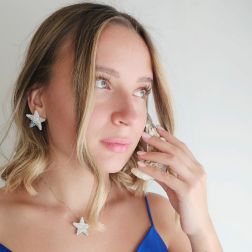 Photo of worn Diamonds Sea Star Pendant 3cm