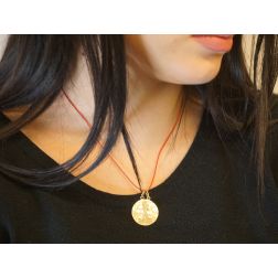 Medaglia rotonda dell'amore oro giallo