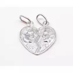 Medaglia dell'amore cuore grande in bianco