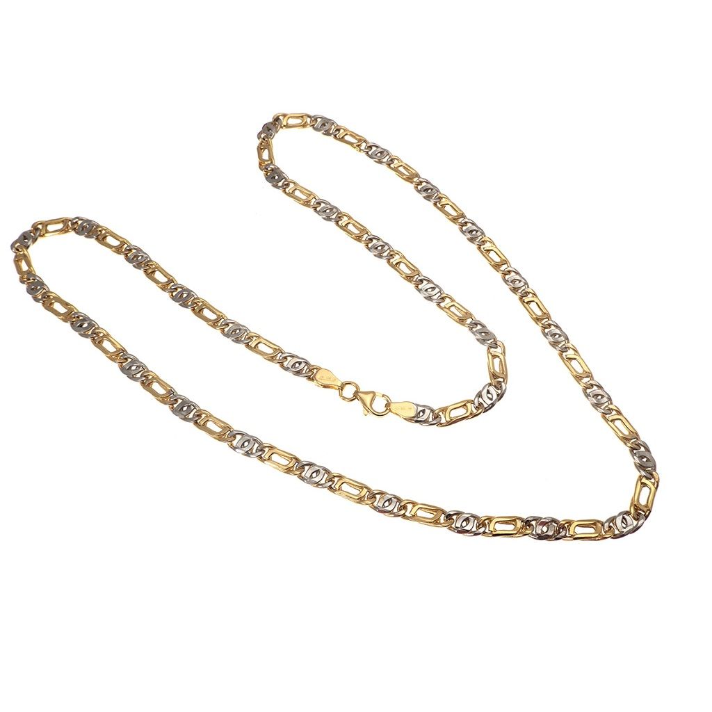 Collana 1+1 pernice & tigre bicolore 50cm x 4.40mm