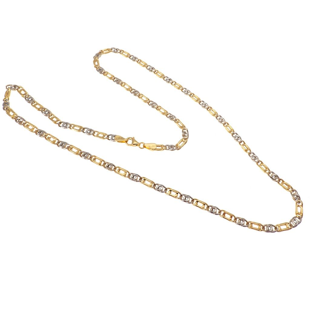 Collana 1+1 pernice & tigre bicolore 50cm x 3.20mm