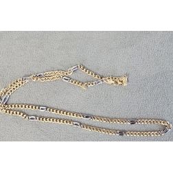 Collana 10+1 grumetta & pernice bicolore 50cm x 3.20mm