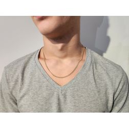 Collana 50cm x 2.7mm tigre sfaccettata foto indossata