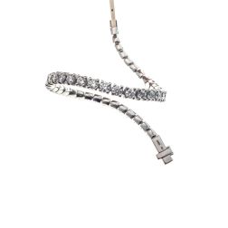 Bracciale Tennis x 4mm con Diamanti montatura in Platino, con sicura