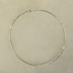 Rigid 18kt white gold necklace 1.5mm
