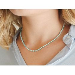 Collana Girocollo sfere turchese foto indossata