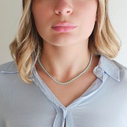 Collana Girocollo sfere turchese foto indossata