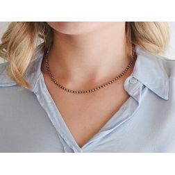 Photo of worn Black spheres Necklace