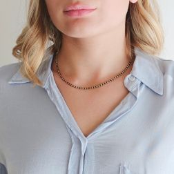 Photo of worn Black spheres Necklace