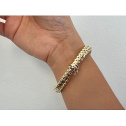 Bracciale Rigido Serpente con Smeraldi  foto indossata