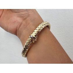 Bracciale Rigido Serpente con Smeraldi  foto indossata