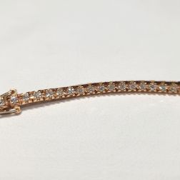 Bracciale Tennis a Piramide 74 Diamanti 17cm x 2.50mm