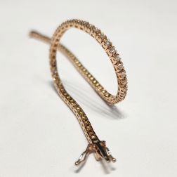 Bracciale Tennis a Piramide 74 Diamanti 17cm x 2.50mm
