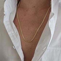 Collana 60cm x 2.7mm tigre sfaccettata foto indossata