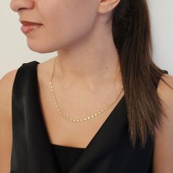 Photo of worn Snail necklace 50cm x 3.30mm