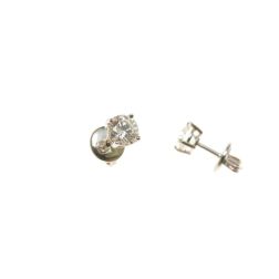 Orecchini Solitari Punto Luce Simple con 2 Diamanti da 0.18ct/0.23ct