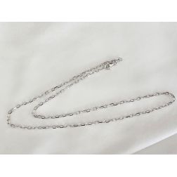 Collana Forzatina in Oro Bianco larghezza 2.3mm