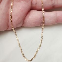 Girocollo 45cm Maglia Infinito in Oro Giallo