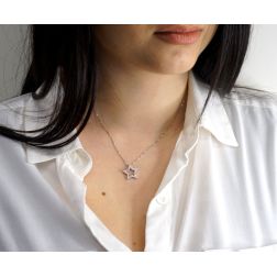 Photo of worn Star Necklace 24 Diamonds