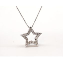 Star Necklace 24 Diamonds