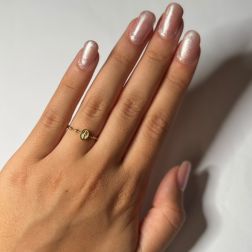 Photo of worn Yellow Gold Holy Mary Rosary Ring