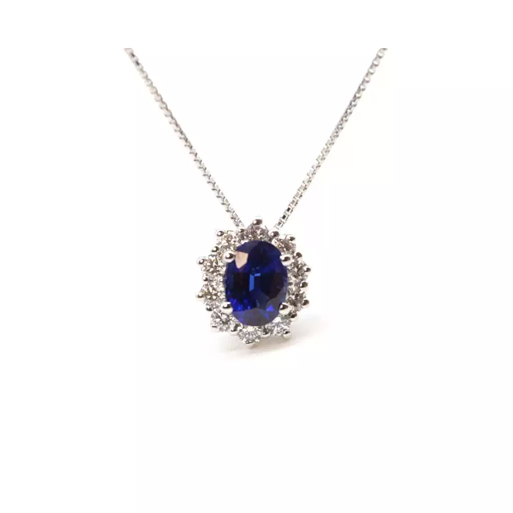 Collana Kate Zaffiro e Diamanti